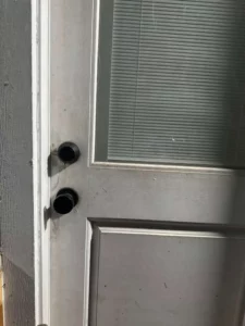 front door lock and latch checked for binding, real company service photo 1