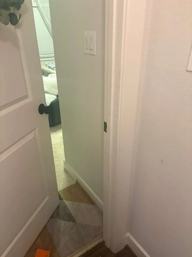 Locked Out of House at Night? What to Do Before Help Arrives 5 residential entry door during a lockout service call, real company service photo 5